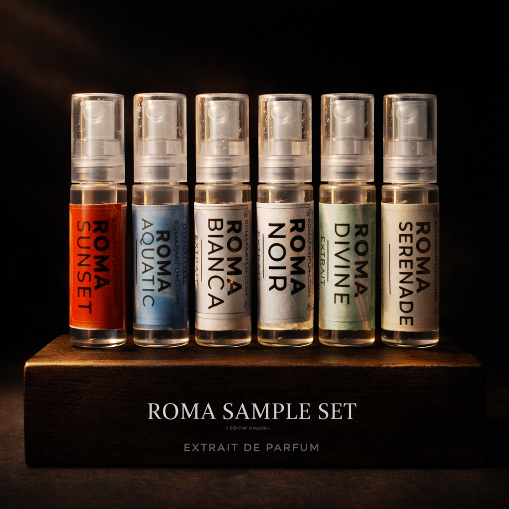 Luxury Perfume Sample Set 6-Pack — Extrait de Parfum Discovery Kit 2mL Vials Multiple Scents
