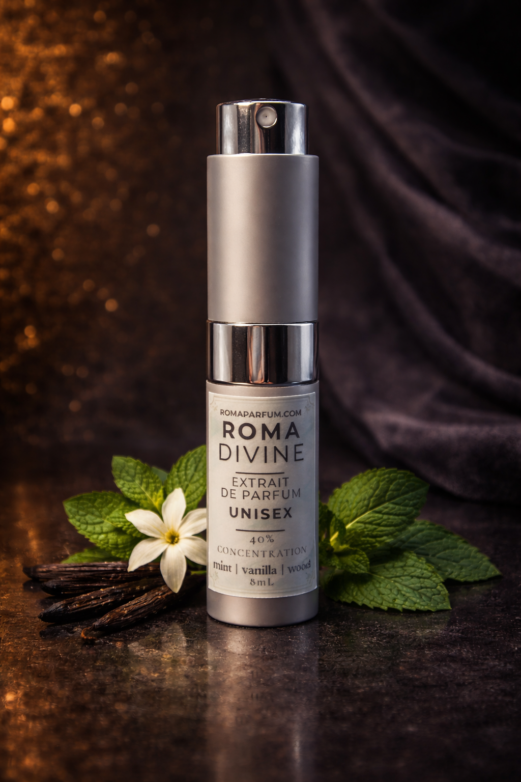 Roma Divine 8mL Mint l Vanilla | Wood Unisex Luxury Fragrance