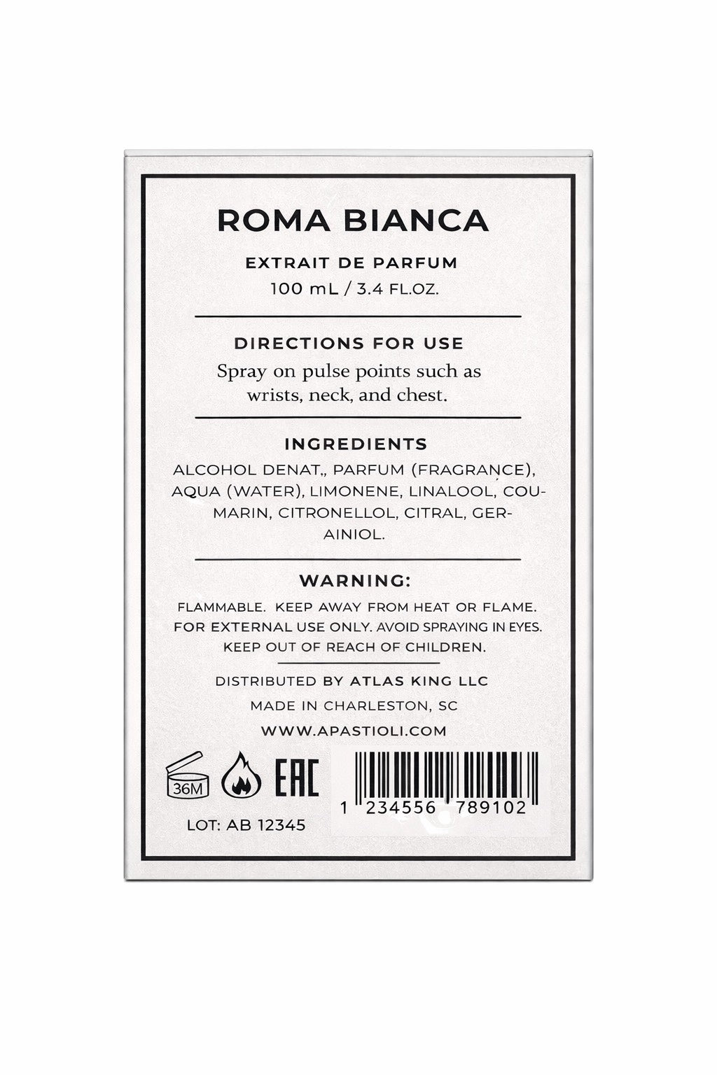 Roma Bianca No.45 Extrait de Parfum