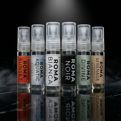 Luxury Perfume Sample Set 6-Pack — Extrait de Parfum Discovery Kit 2mL Vials Multiple Scents